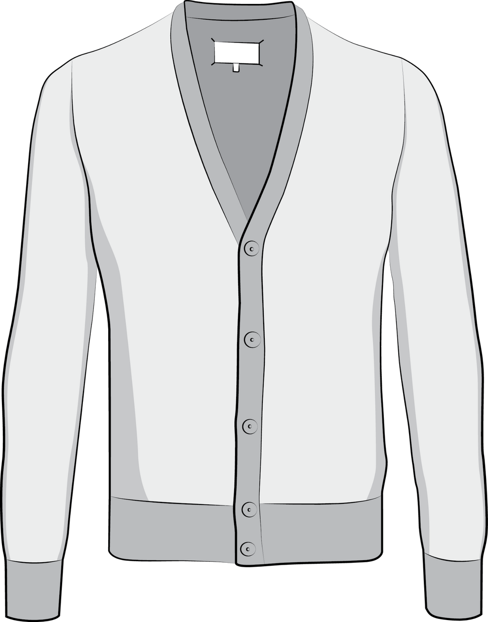 Cardigan acts as a waistcoat.